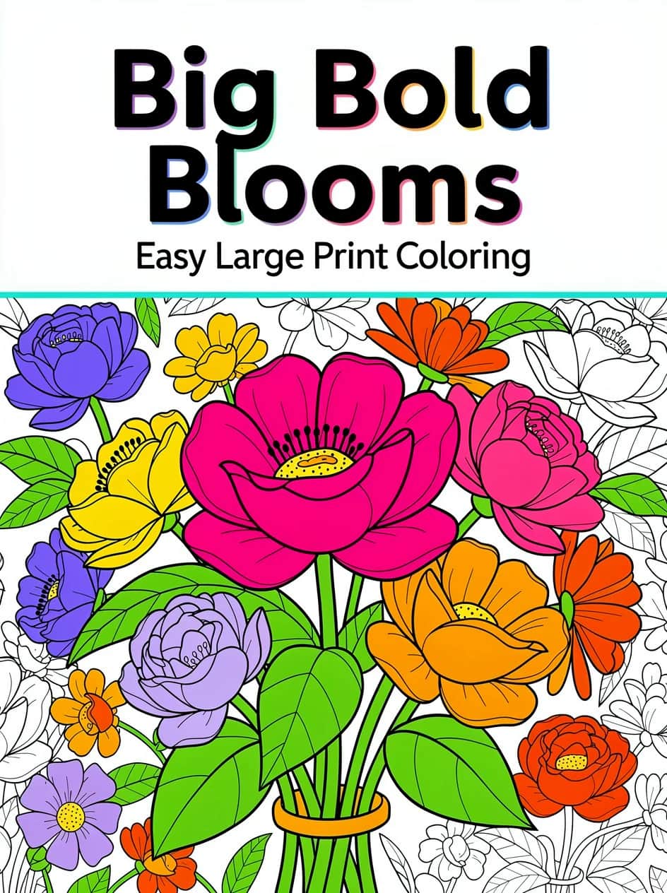 Bold & Easy Coloring cover concept