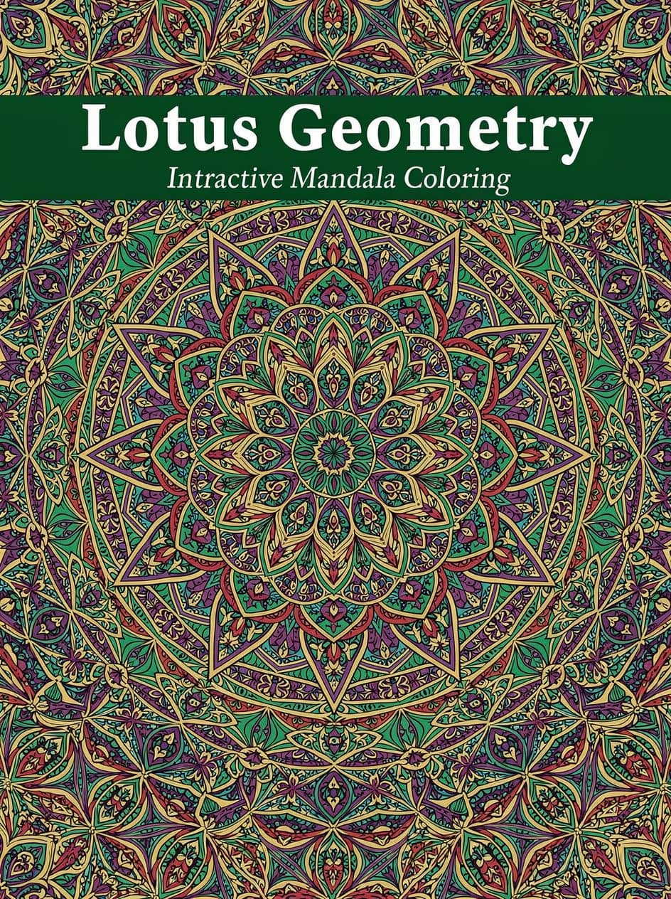Lotus Geometry — Intricate Mandala Coloring